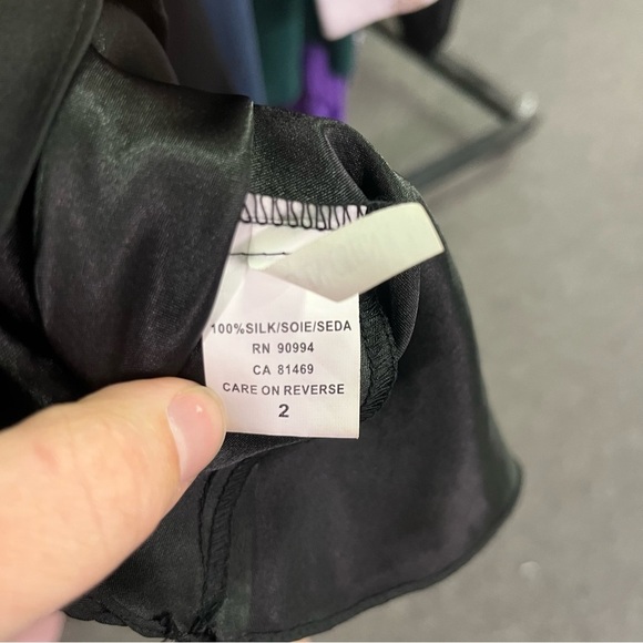 BCBGMAXAZRIA Black Silk Beaded Dress Size 2 - Picture 4 of 5